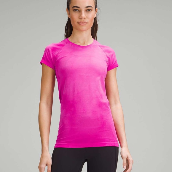 Lululemon Swiftly Tech Short-Sleeve Shirt 2.0 Marble Dye Sonic Pink - Picture 1 of 6